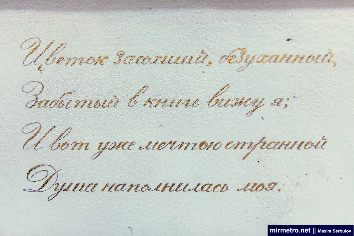 Станция метро «Ярослава Мудрого», медальоны со стихами
